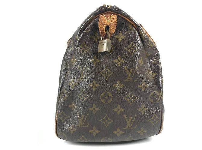 Louis Vuitton Monogram Speedy 35 Mini Boston Bag Marrone - vista 5