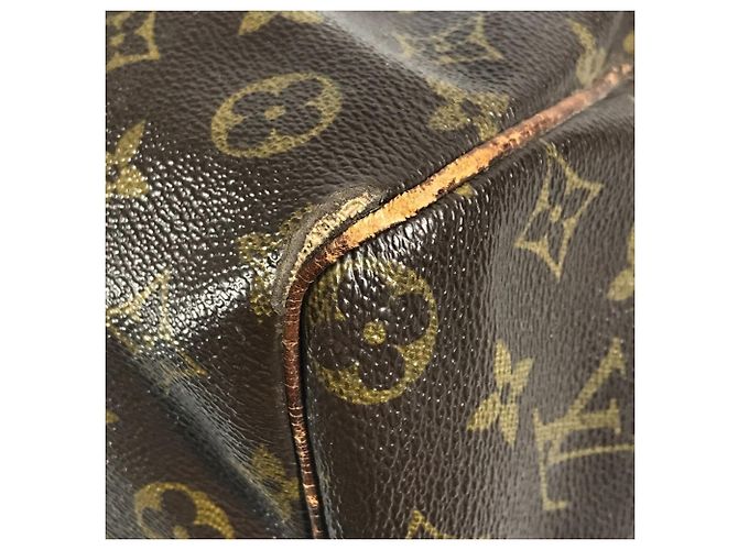 Louis Vuitton Monogram Speedy 35 Mini Boston Bag Marrone - vista 8