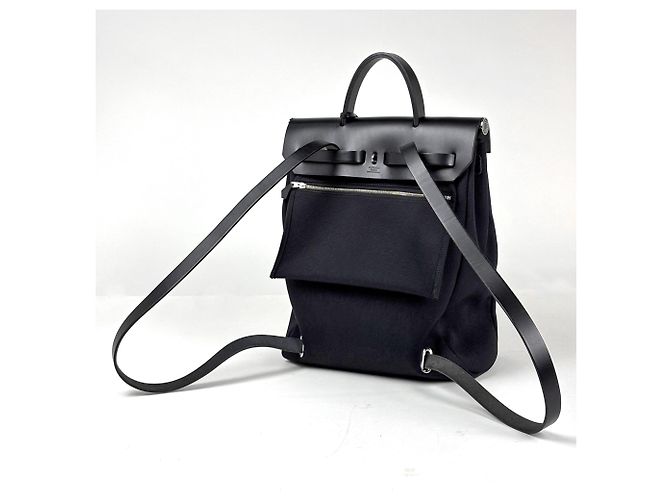 Hermès Hermes Herbag Zip Ad PM 2WAY Toile H Berlinne Bash Hunter Backpack Nero - vista 2