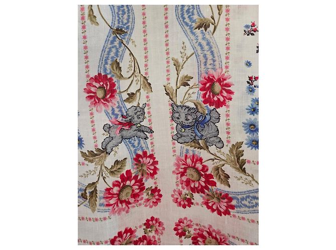 Paul & Joe Maxikleid aus Leinen mit Blumenmuster Pink Weiß Rot Blau Mehrfarben - Ansicht 12