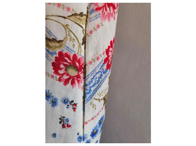 Paul & Joe Maxikleid aus Leinen mit Blumenmuster Pink Weiß Rot Blau Mehrfarben - Ansicht 14
