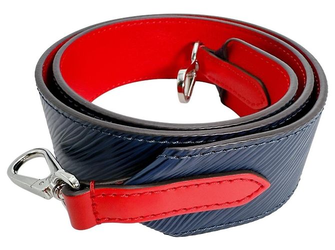 Tracolla in pelle Epi bicolore Louis Vuitton Rosso Blu navy - vista 2