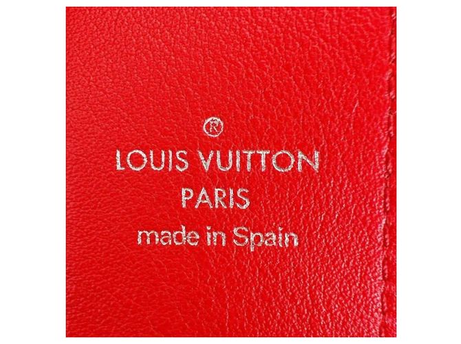 Tracolla in pelle Epi bicolore Louis Vuitton Rosso Blu navy - vista 6