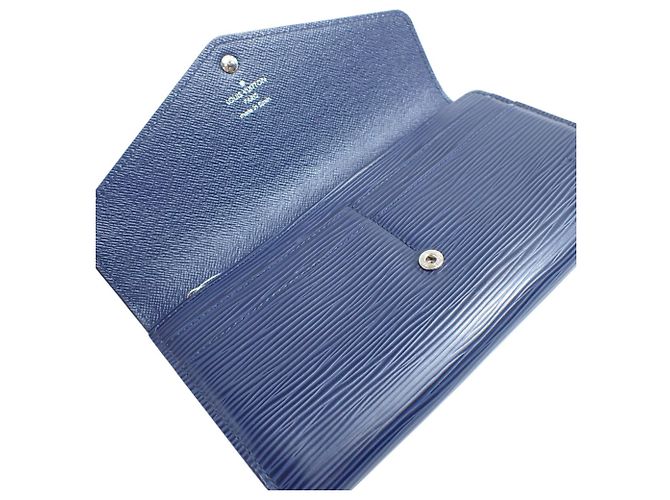 Louis Vuitton Long Wallet aus Epi-Leder Blau - Ansicht 10