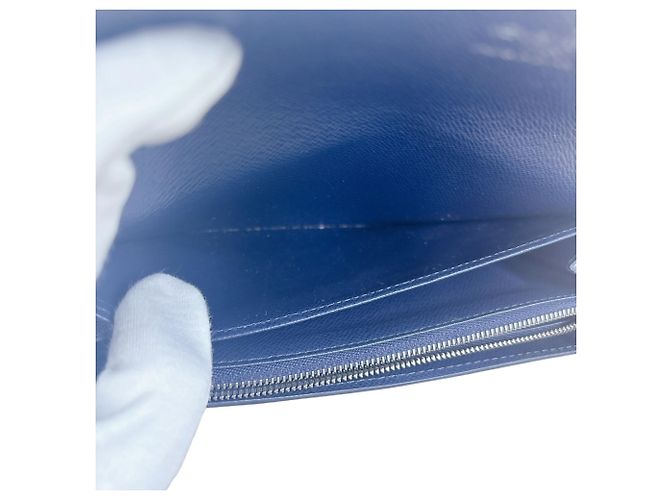 Louis Vuitton Long Wallet aus Epi-Leder Blau - Ansicht 12