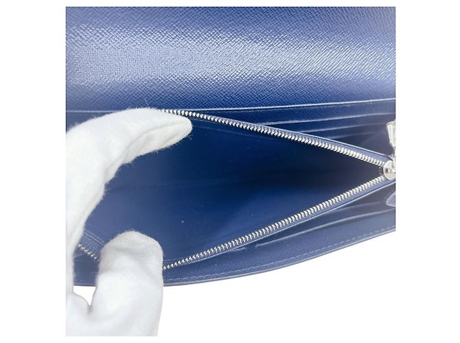 Louis Vuitton Long Wallet aus Epi-Leder Blau - Ansicht 13