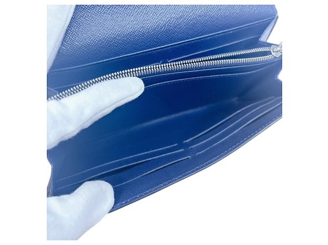 Louis Vuitton Long Wallet aus Epi-Leder Blau - Ansicht 14