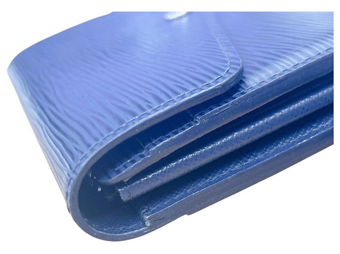 Louis Vuitton Long Wallet aus Epi-Leder Blau - Ansicht 4