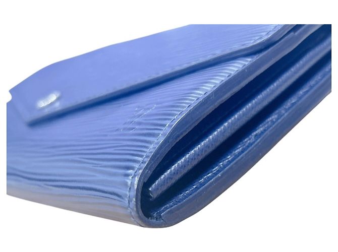 Louis Vuitton Long Wallet aus Epi-Leder Blau - Ansicht 6