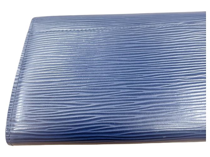 Louis Vuitton Long Wallet aus Epi-Leder Blau - Ansicht 7
