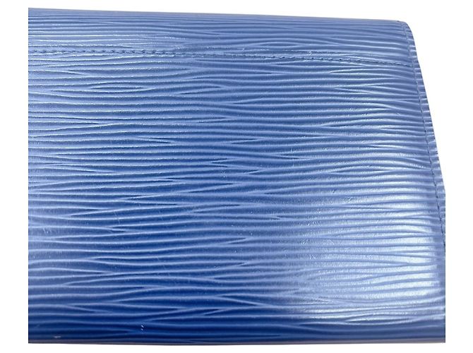 Louis Vuitton Long Wallet aus Epi-Leder Blau - Ansicht 8