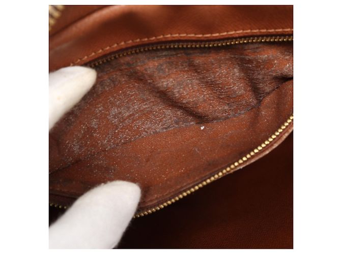 Borsa a tracolla Louis Vuitton Monogram Jeune Fille Marrone Beige - vista 15