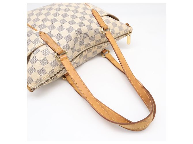Borsa Louis Vuitton Azur Totally PM Marrone Blu Beige - vista 8