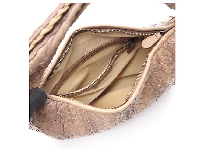 Borsa a tracolla Bottega Veneta Intrecciato Marrone - vista 3