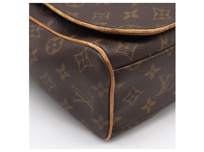 Borsa a tracolla Louis Vuitton Monogram Abbesses Marrone Beige Monogramma - vista 12