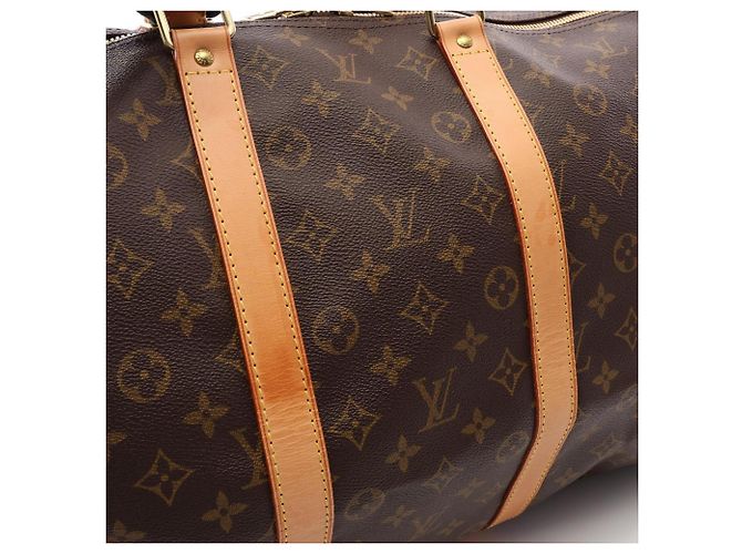 Borsa Boston Louis Vuitton Keepall 55 Marrone - vista 6