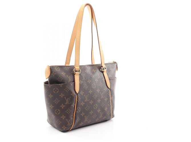 Borsa Tote Louis Vuitton Totally PM Marrone - vista 2