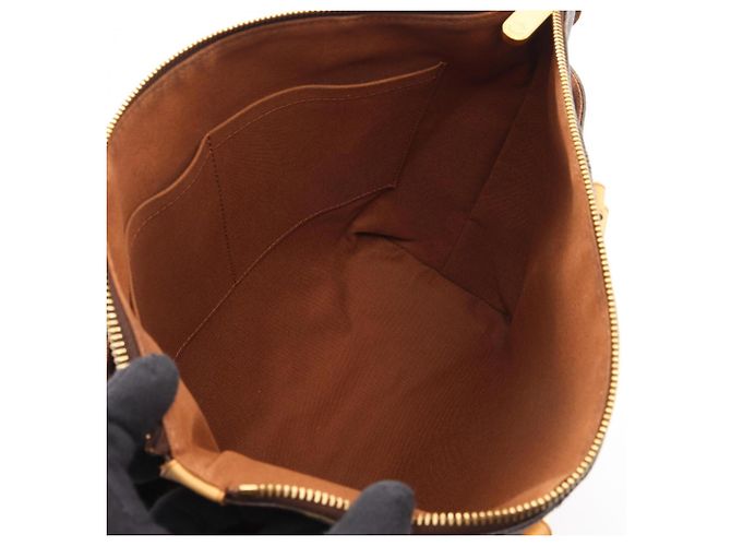 Borsa Tote Louis Vuitton Totally PM Marrone - vista 3