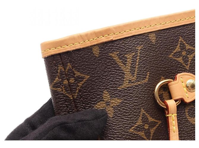 Borsa Tote Louis Vuitton Neverfull MM Marrone - vista 11