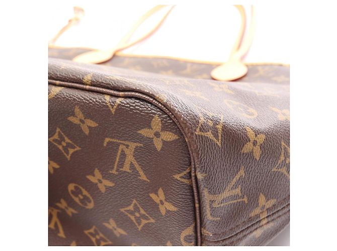 Borsa Tote Louis Vuitton Neverfull MM Marrone - vista 14