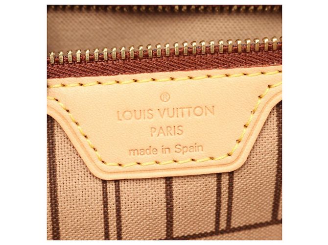 Borsa Tote Louis Vuitton Neverfull MM Marrone - vista 4