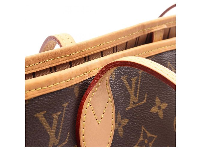 Borsa Tote Louis Vuitton Neverfull MM Marrone - vista 6