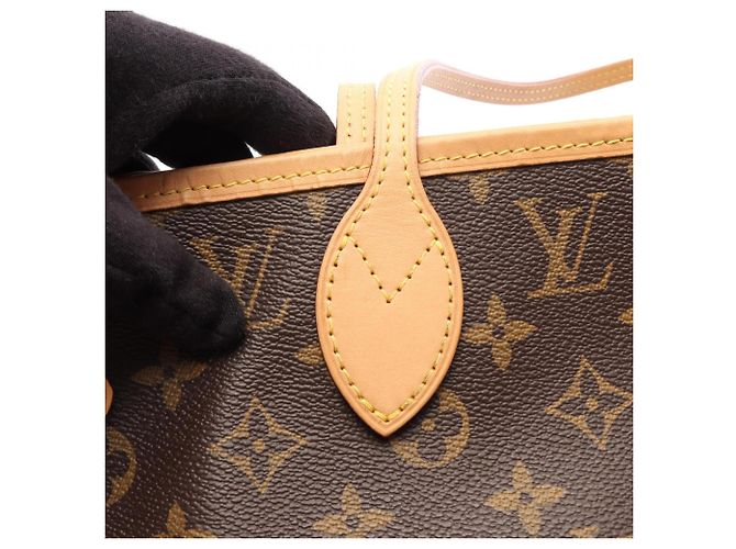 Borsa Tote Louis Vuitton Neverfull MM Marrone - vista 9
