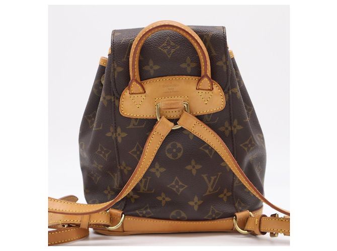 Zaino Louis Vuitton Monogram Mini Montsouris Marrone Beige - vista 2
