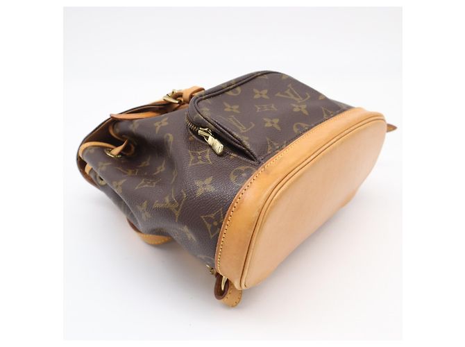 Zaino Louis Vuitton Monogram Mini Montsouris Marrone Beige - vista 5