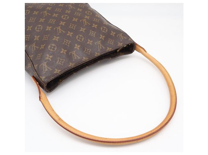 Borsa Louis Vuitton Monogram Looping GM Marrone Beige Monogramma - vista 8