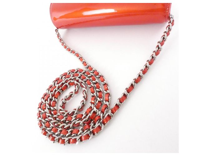 Chanel 48115 Red Chain Shoulder Wallet Rosso - vista 8