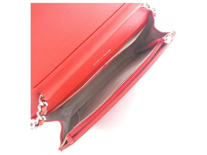 Chanel 48115 Red Chain Shoulder Wallet Rosso - vista 9