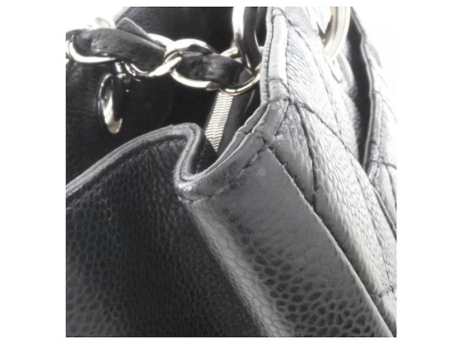 Borsa a tracolla Chanel 50995 in pelle di vitello granulata nera Nero - vista 4