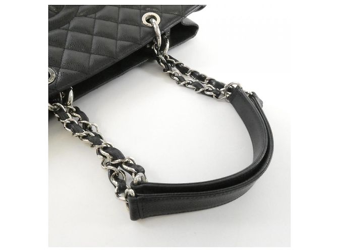 Borsa a tracolla Chanel 50995 in pelle di vitello granulata nera Nero - vista 6