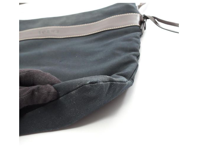 Borsa a tracolla in tela e pelle Loewe Marrone Verde - vista 11