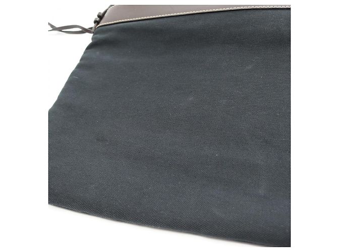 Borsa a tracolla in tela e pelle Loewe Marrone Verde - vista 13