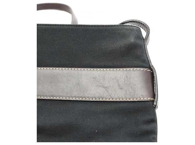 Borsa a tracolla in tela e pelle Loewe Marrone Verde - vista 15