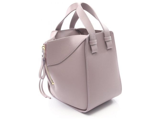 Borsa Loewe Hammock in pelle viola Porpora - vista 2