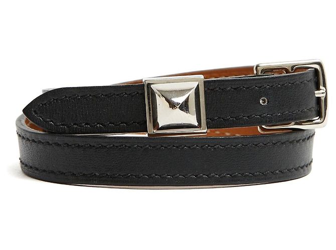 Hermès Medor Double Tour Collier de Chien Armband - Schwarz - Ansicht 2