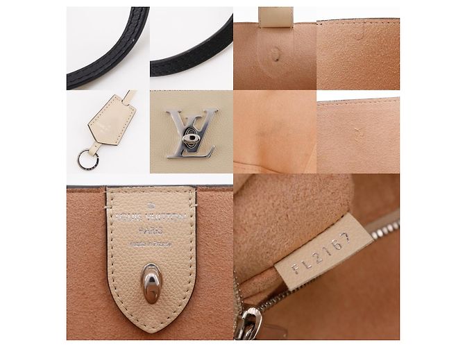 Louis Vuitton Lockme Cabas in pelle Beige - vista 5