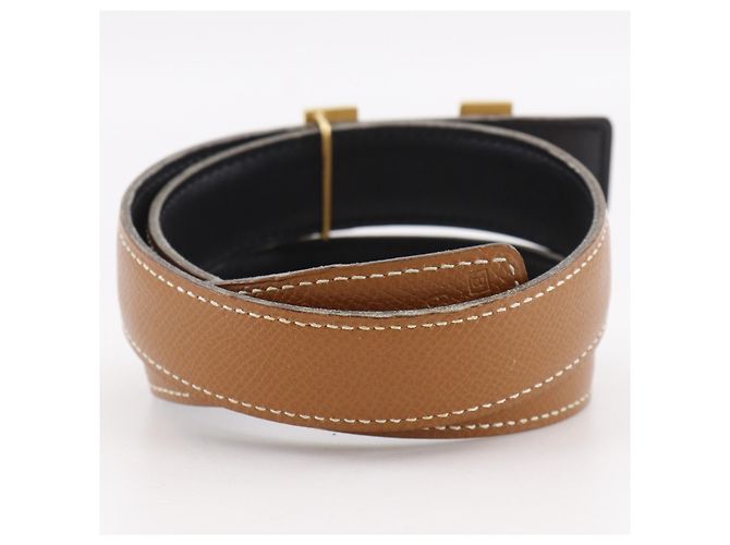 Hermès Hermes Constance Reversible Belt Leather Medium Brown - view 2