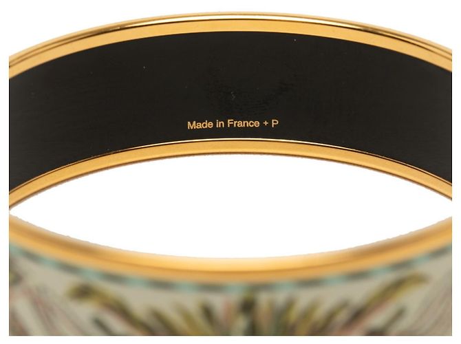 Bracciale in smalto cloisonné Hermès GM Multicolore D'oro - vista 5