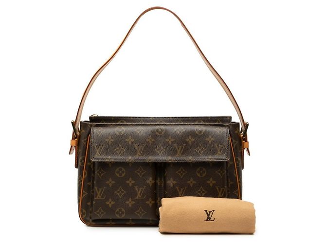 Borsa a Spalla Louis Vuitton Monogram Vivacite GM Marrone - vista 7