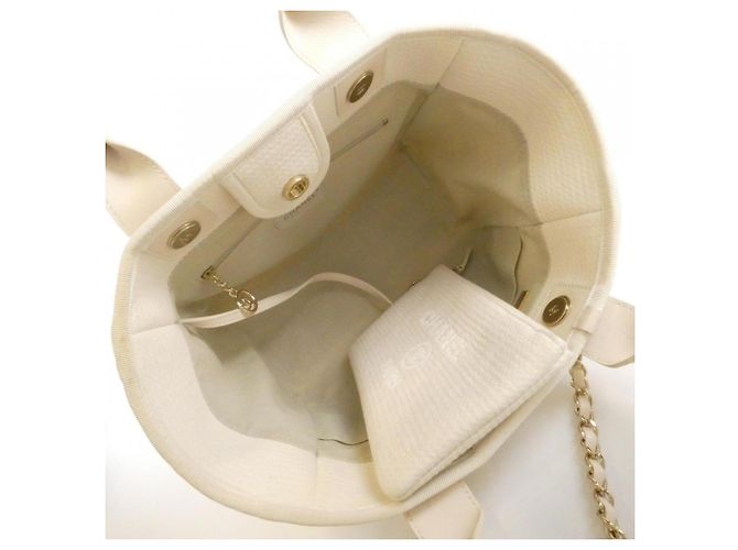 Borsa Chanel Deauville Line Crudo - vista 6