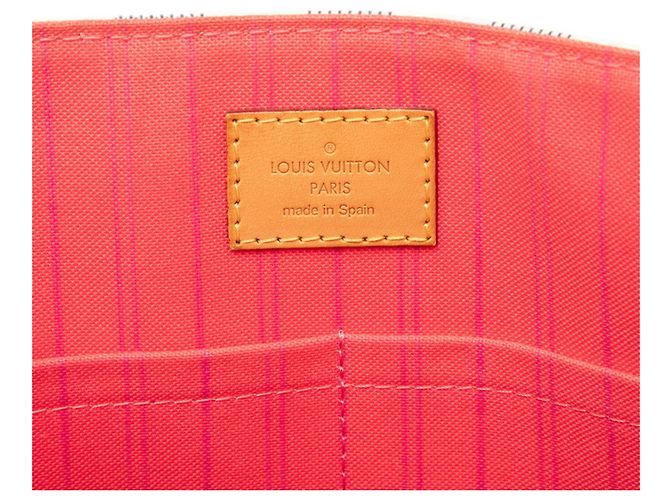Tote e bolsa de ombro Louis Vuitton Damier Azur Rosa Branco - vista 5