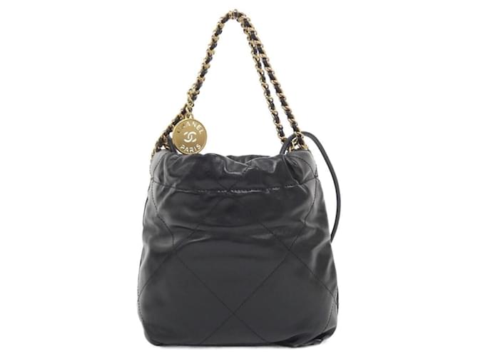 Mini borsa Chanel 22 Line Nero - vista 2