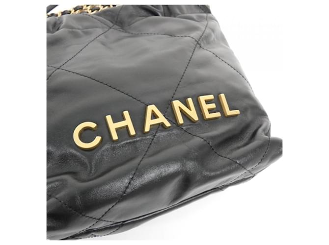 Mini borsa Chanel 22 Line Nero - vista 4