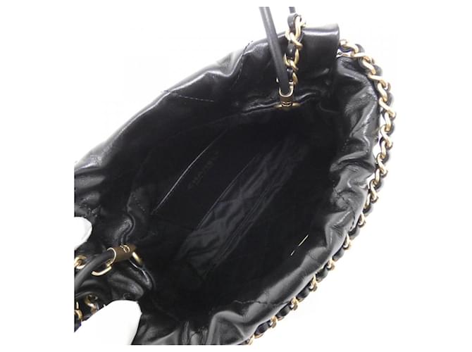 Mini borsa Chanel 22 Line Nero - vista 6