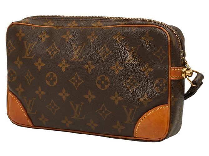 Clutch Louis Vuitton Monogram Marly Dragonne GM Marrone - vista 2