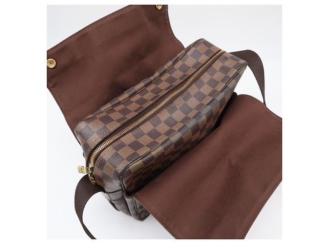 Borsa a tracolla Louis Vuitton Damier Naviglio Marrone Beige Damier ebene - vista 12